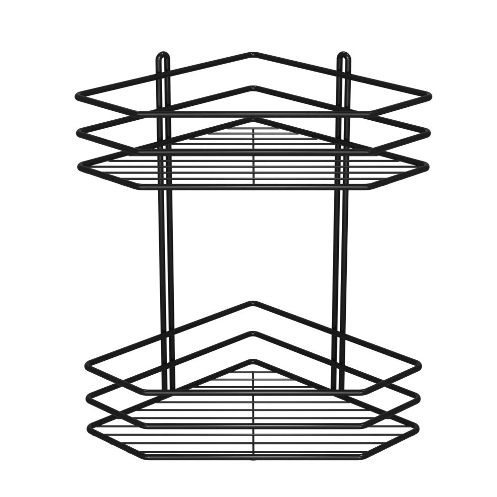 Полка ПВ-25233 2-яровая угловая 3-контурная 25 см Черный (25233)