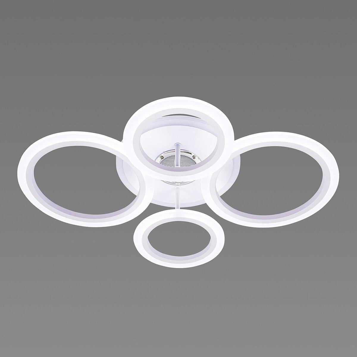 Люстра потолочная светодиодная Light House SRS-20549/4 смарт с музыкальной колонкой и RGB подсветкой 46Вт Белый