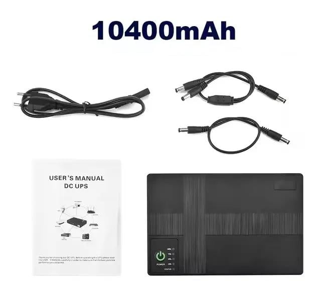 Джерело безперебійного живлення для роутера DC-1018P 18W 10400 mAh 5/9/12 В USB (21016157) - фото 2