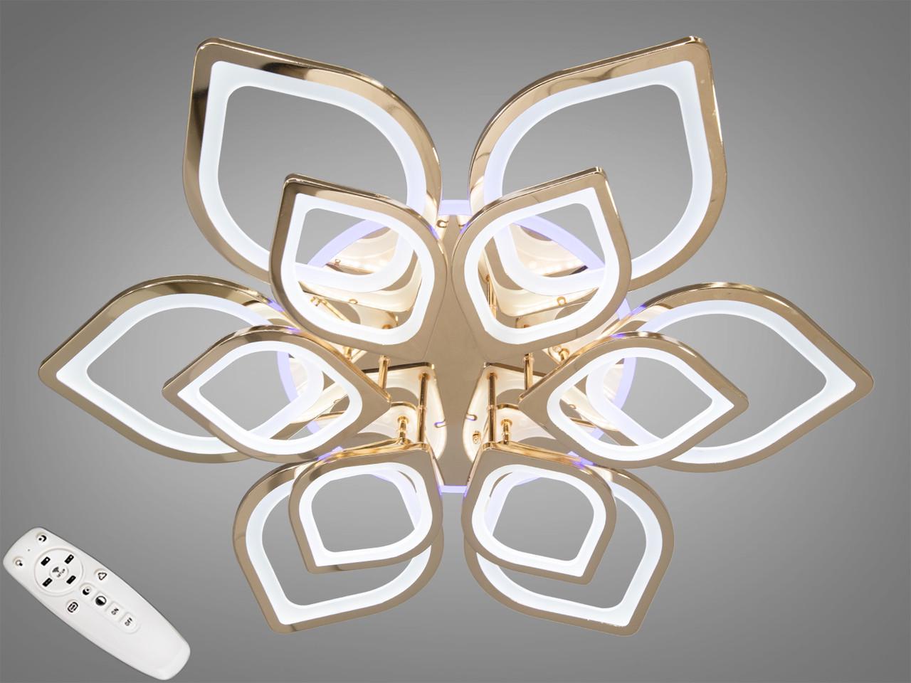 Люстра потолочная с диммером LED 230W 8073/6+6G 3col dim (2437593398) Люстра потолочная с диммером LED 230W 8073/6+6G 3col dim (2437593398)