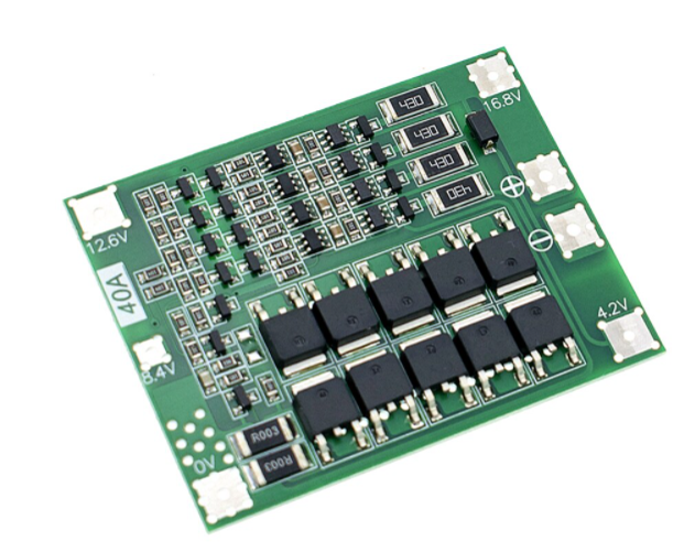 Контроллер заряда с балансировкой Li-ion аккумуляторов BMS 4S 40A типа 18650 (1503661278)