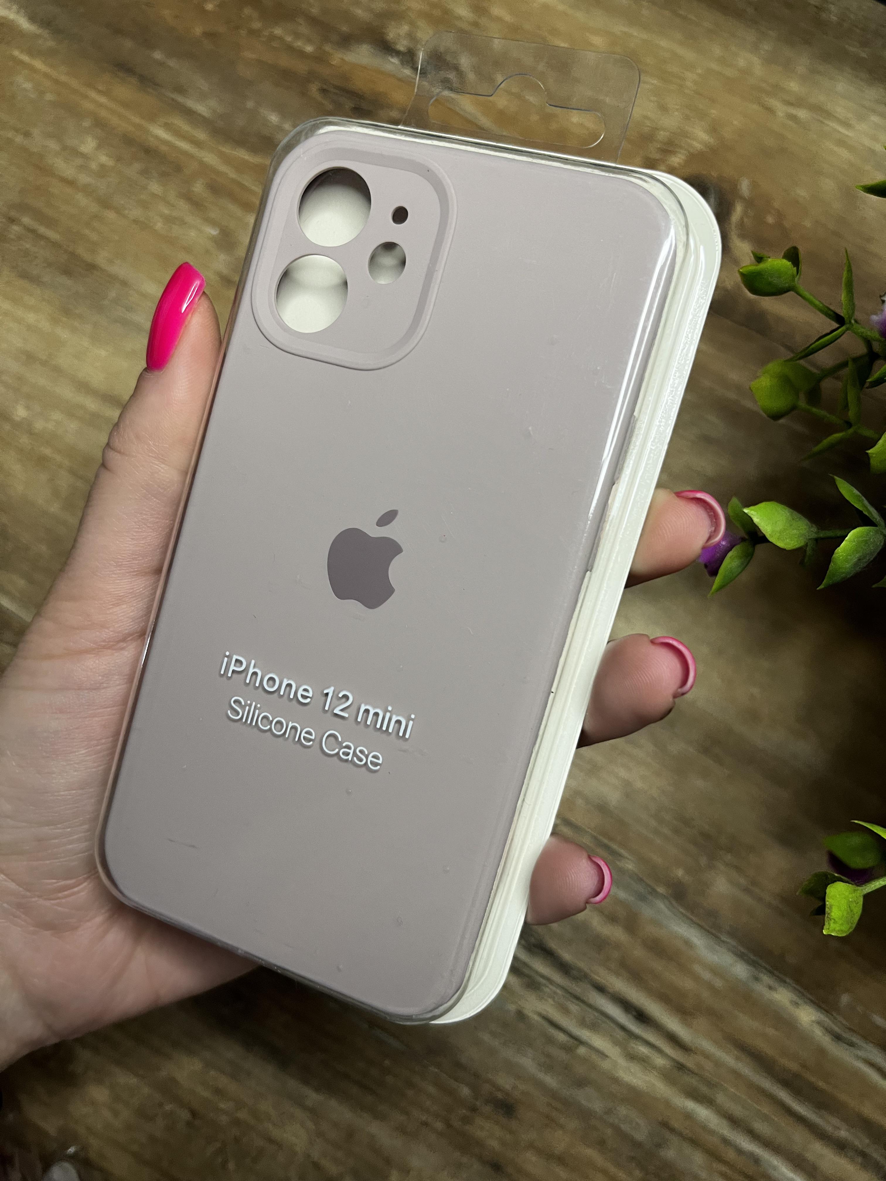 Чохол накладка на iPhone (Айфон) 12 Mini квадратні борти silicone case full camera на apple