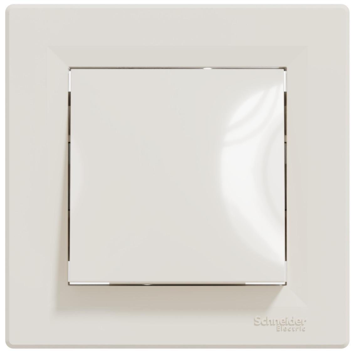 Выключатель перекрестный одноклавишный Schneider Electric Asfora с рамкой Кремовый (00000003067)