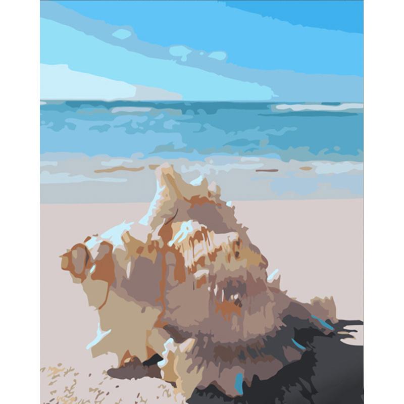 Картина по номерам Strateg Премиум Морская раковина 40x50 см (GS584)