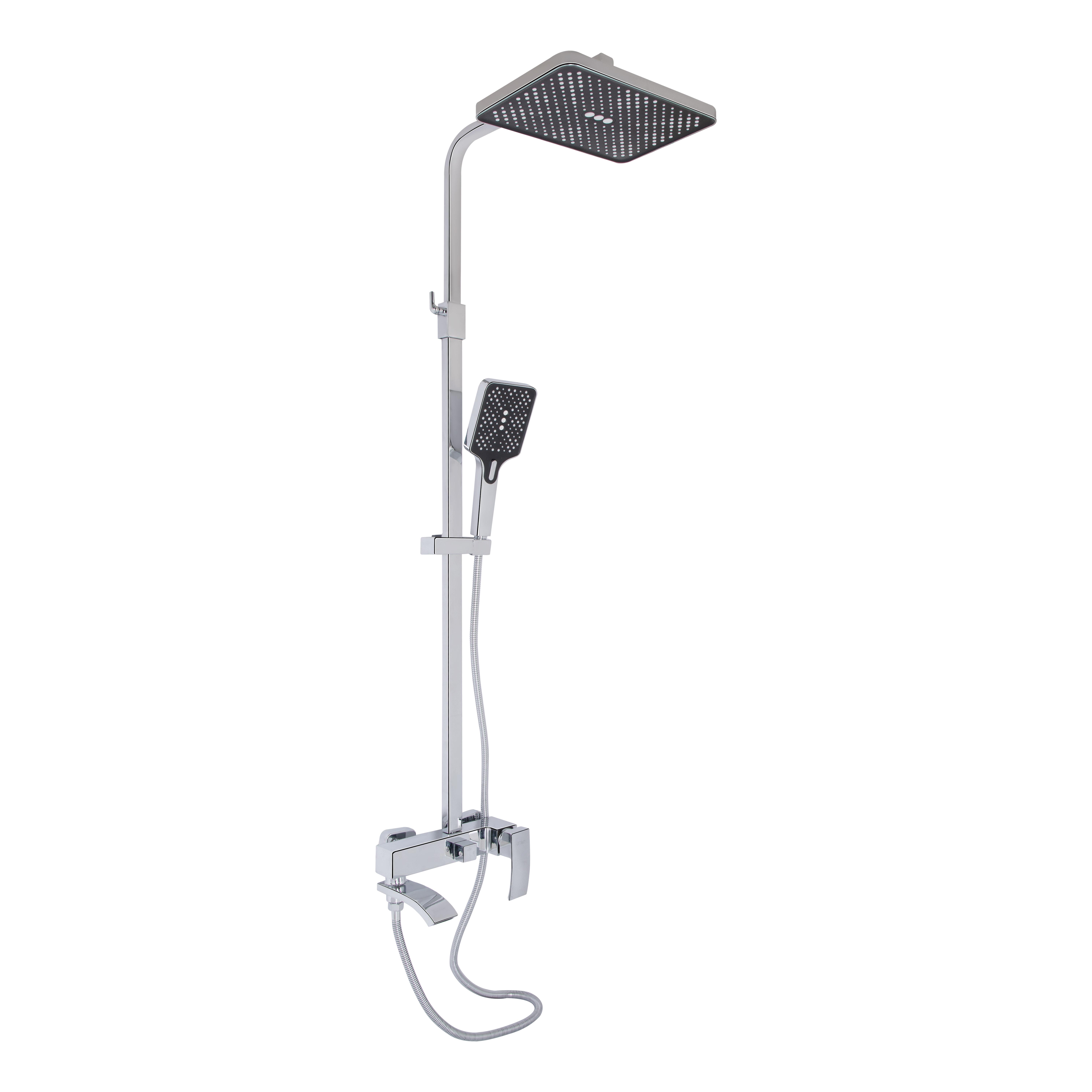 Душевая система со смесителем Q-tap Swan Cascada QTSWA111CRM45566 Хром (228421)