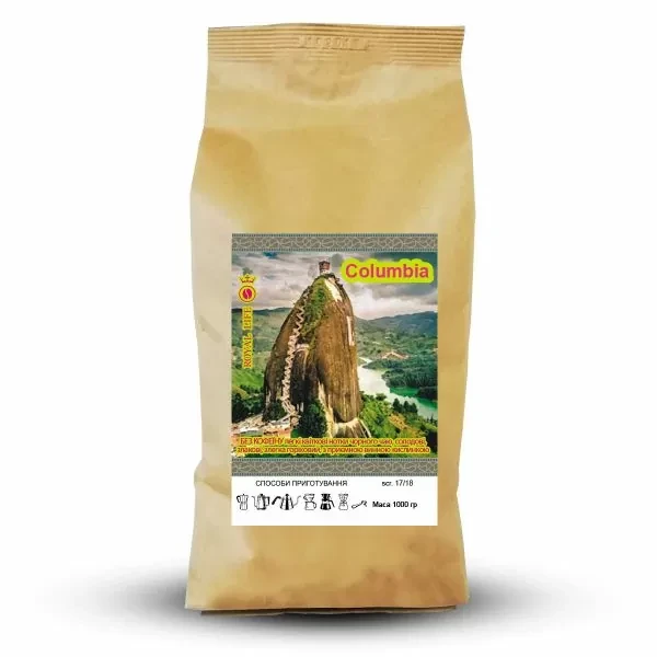 Кава в зернах Royal-Life Colombia Декаф Decaf арабіка без кофеїну 1 кг (1744728882) - фото 1