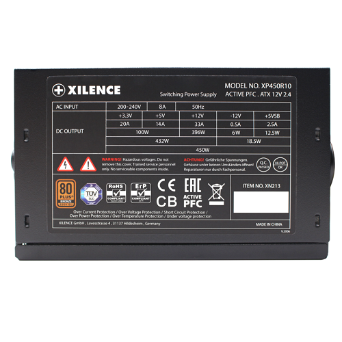 Блок живлення Xilence XP450R10 Gaming series 120 мм 450W 80 PLUS Bronze Retail Box (9614771) - фото 5