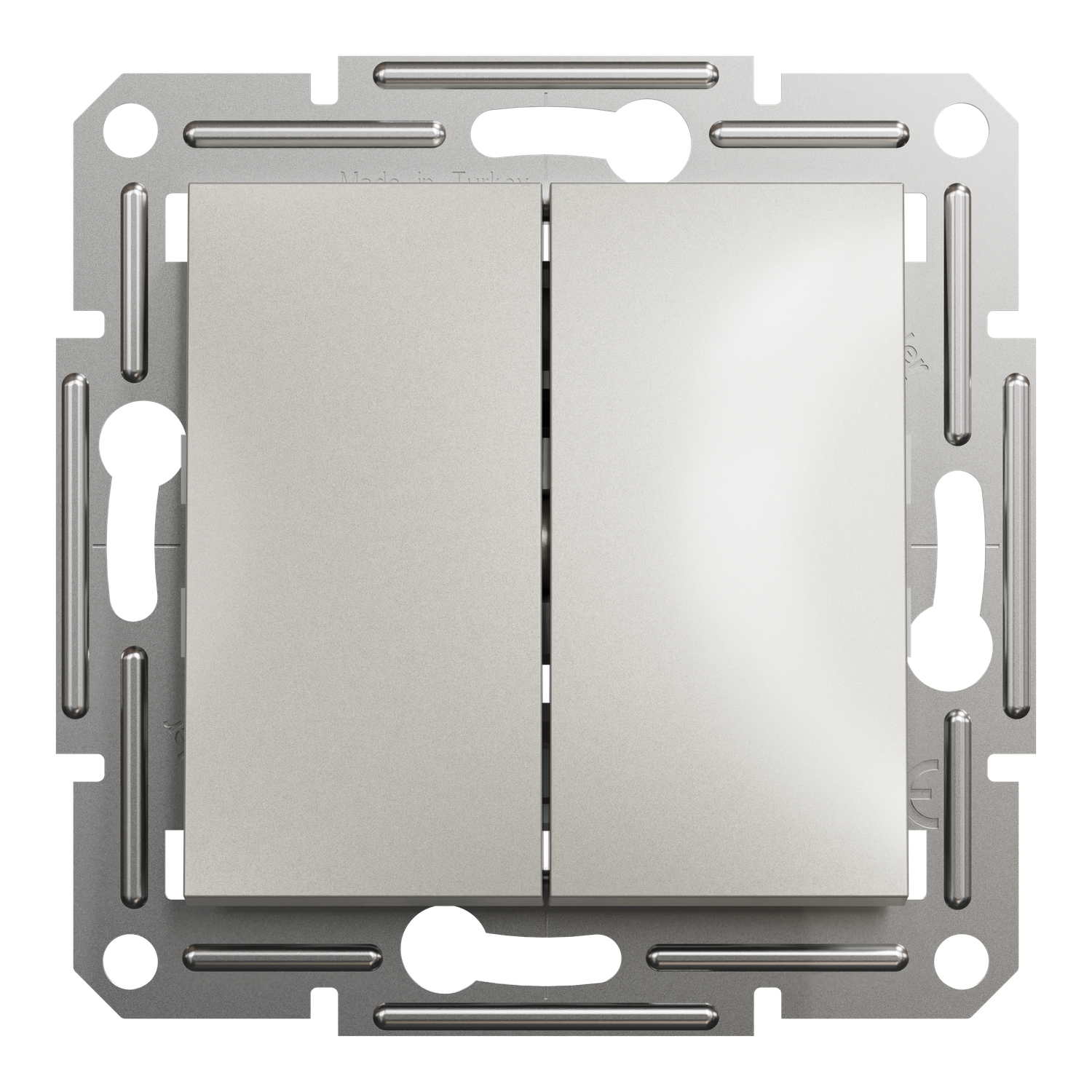 Вимикач кнопковий двоклавішний Schneider Electric Asfora Бронзовий (EPH1100169)