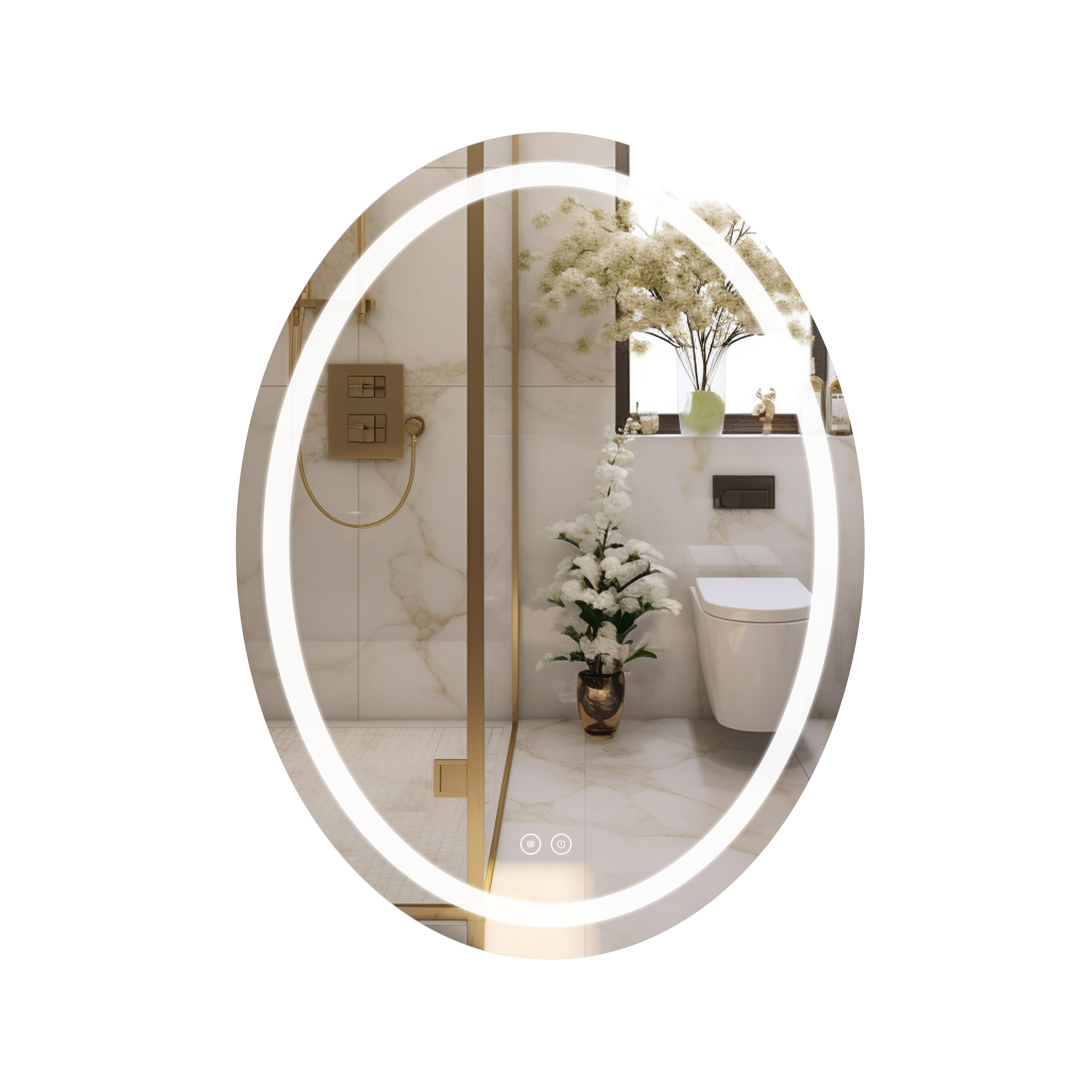 Дзеркало QTap Mideya DC-F801 600х800 мм з LED-підсвічуванням Touch/з антизапотіванням/димером (QT2078F801W)