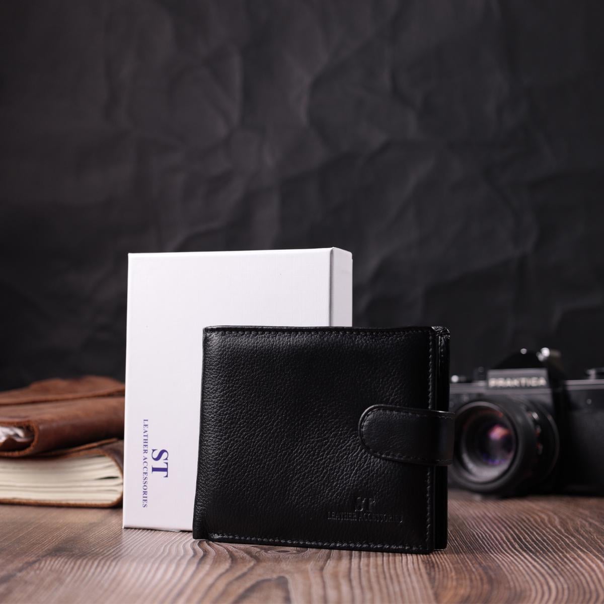 Гаманець чоловічий шкіряний ST Leather 22465 Чорний - фото 9
