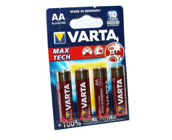 Батарейки Varta Max Tech AA/LR6 1,5V 4 шт. (04706101404)