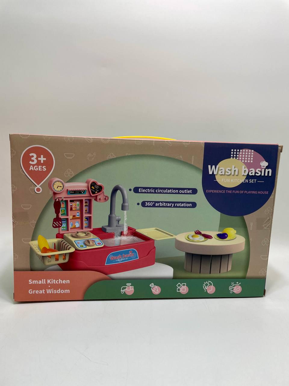 Мойка автоматическая подача воды/полочка/столовая утварь/муляжи пищи/плитка с трещоткой/наклейки/в коробке - фото 6 Мойка автоматическая подача воды/полочка/столовая утварь/муляжи пищи/плитка с трещоткой/наклейки/в коробке - фото 6