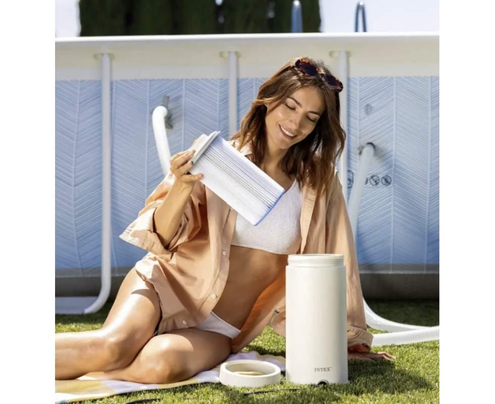 Фільтр-насос картриджний для басейну Intex C1000/FP638 тип А 3785 л/год Білий (132-9-26638) - фото 9