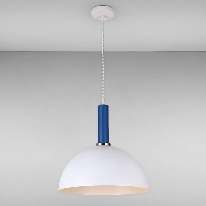 Люстра подвесная лофт Light House LS-14028-1 на одну лампу Белый/Индиго