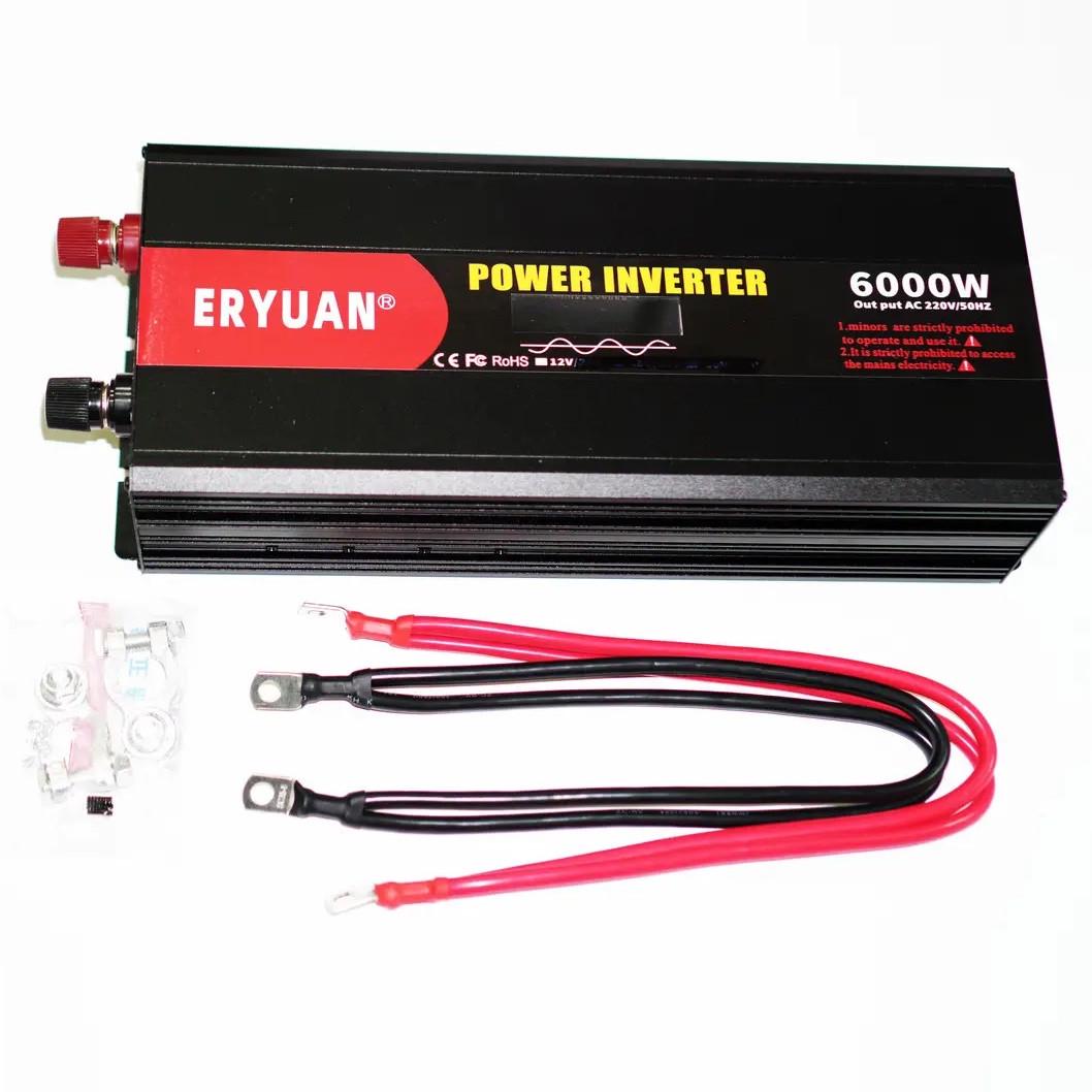 Преобразователь напряжения Eryuan 6000 W LCD DC/AC 12-220V с чистой синусоидой и вольтметром Black (2024911629) - фото 5 Преобразователь напряжения Eryuan 6000 W LCD DC/AC 12-220V с чистой синусоидой и вольтметром Black (2024911629) - фото 5