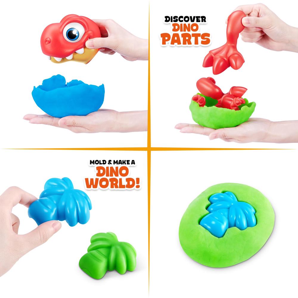 Ігровий набір з динозавром Тирексом та тестом для ліплення Zuru Smashers Junior Dino Dig Large Egg T-Rex - фото 6 Ігровий набір з динозавром Тирексом та тестом для ліплення Zuru Smashers Junior Dino Dig Large Egg T-Rex - фото 6