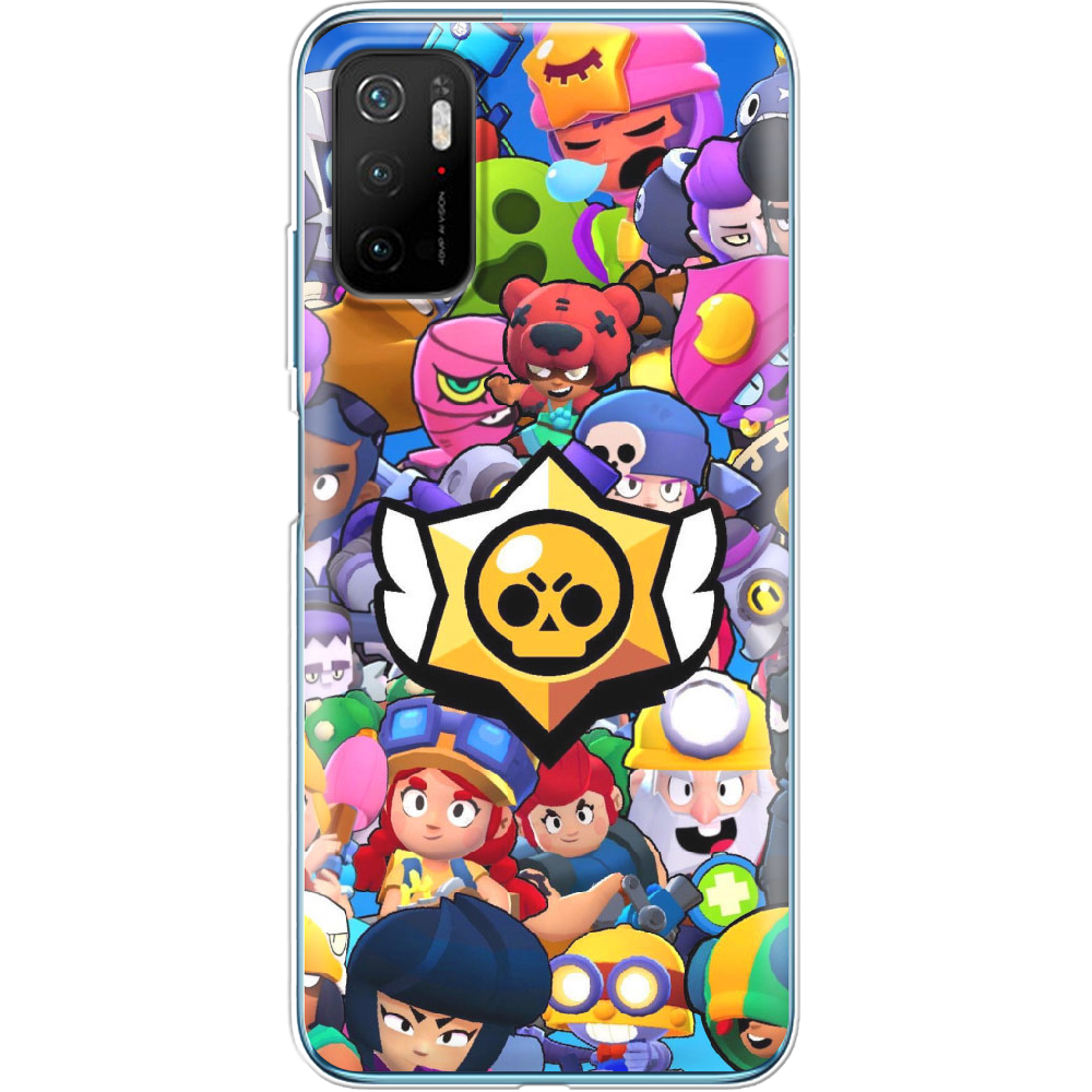 Чехол BoxFace Poco M3 Pro Brawl Stars Прозрачный силикон (42474-up2389-42474)