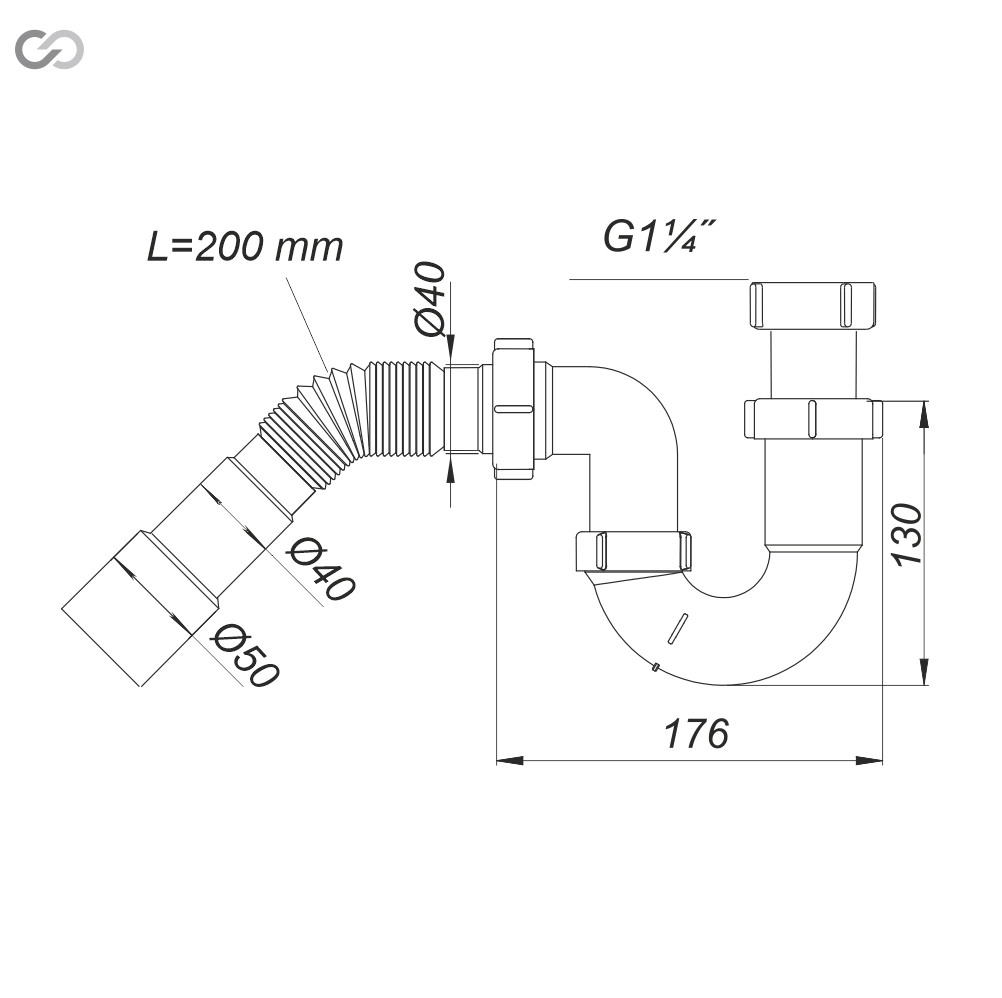 Сифон Soloplast Н0415 для мойки и раковины пластиковый герметичный (2518163221) - фото 3 Сифон Soloplast Н0415 для мойки и раковины пластиковый герметичный (2518163221) - фото 3