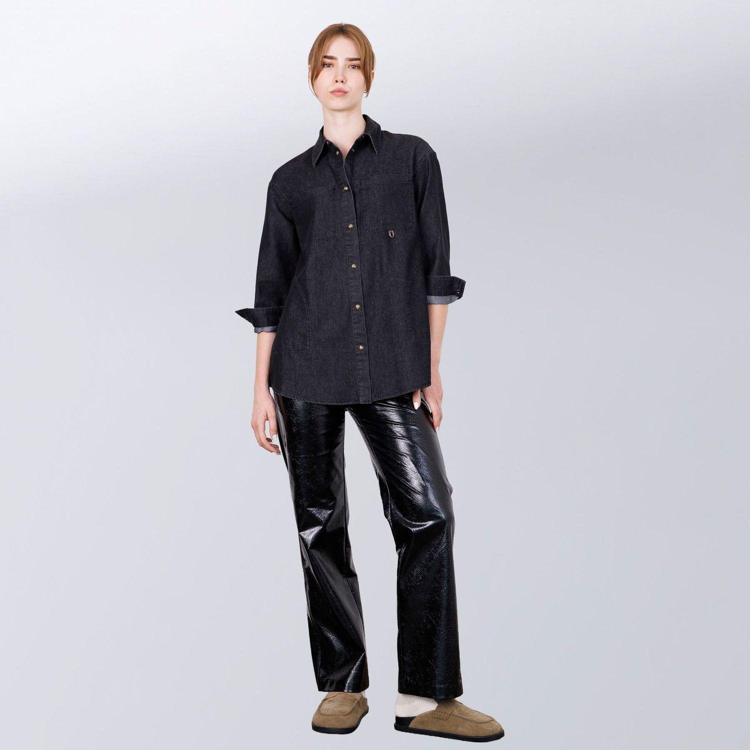 Сорочка жіноча повсякденна Brunello Cucinelli M Чорний (1578500) - фото 5 Сорочка жіноча повсякденна Brunello Cucinelli M Чорний (1578500) - фото 5