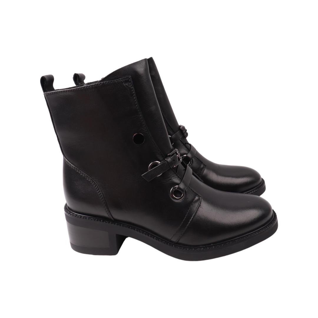Ботильоны женские Wit Mooni из кожи р. 39 Черный (42-22ZHC)