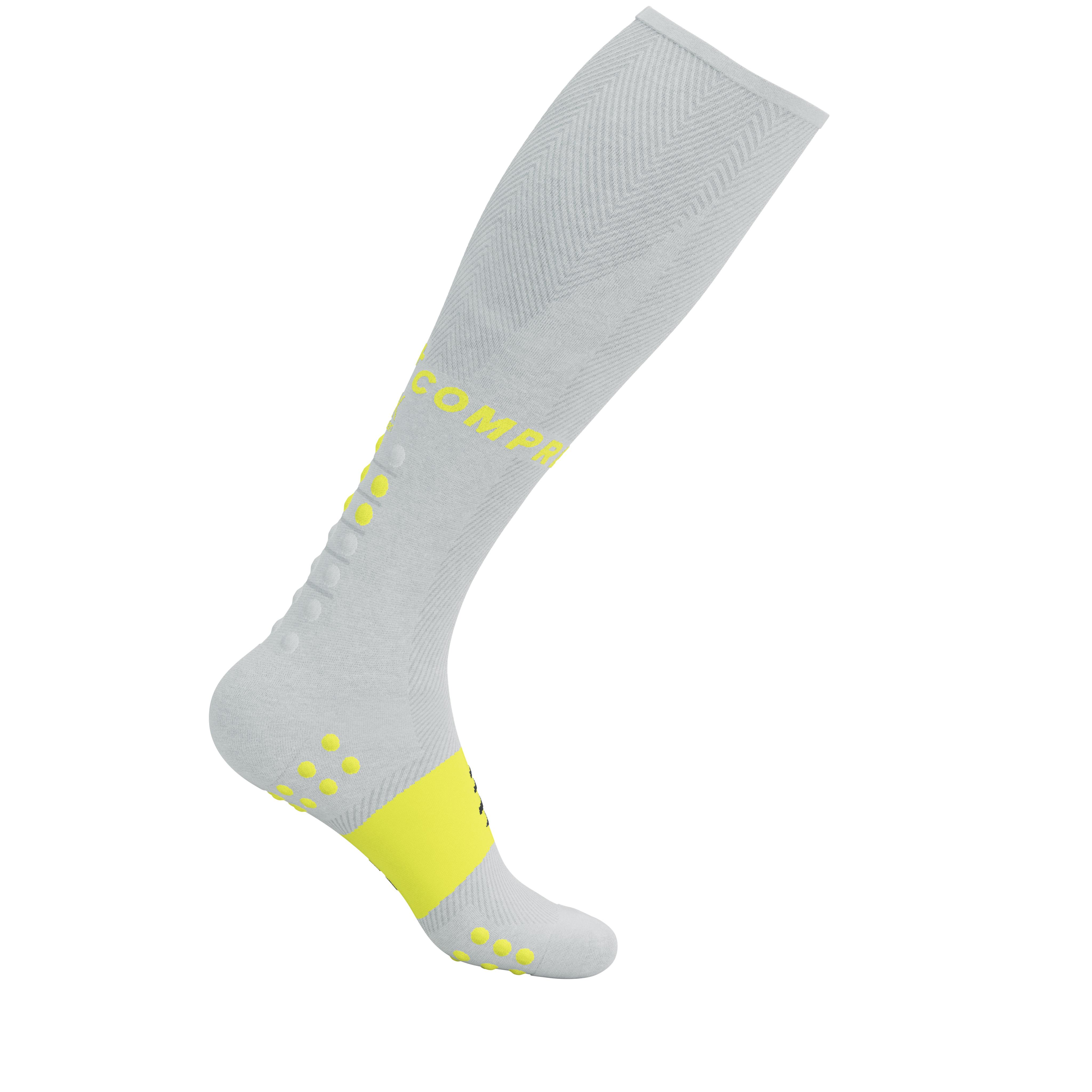 Гольфы Compressport Full Socks Oxygen T1 White/Safe Yellow - фото 2