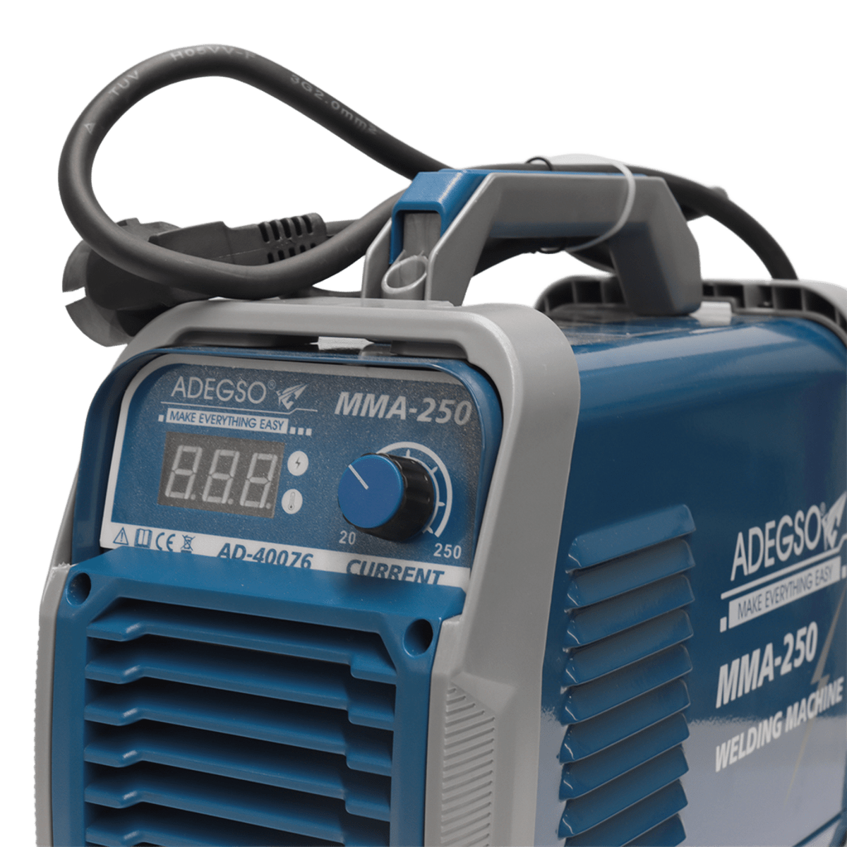 Інвертор зварювальний ADEGSO AD-40076 250 А 1.6-5.0 мм (29739394) - фото 8 Інвертор зварювальний ADEGSO AD-40076 250 А 1.6-5.0 мм (29739394) - фото 8