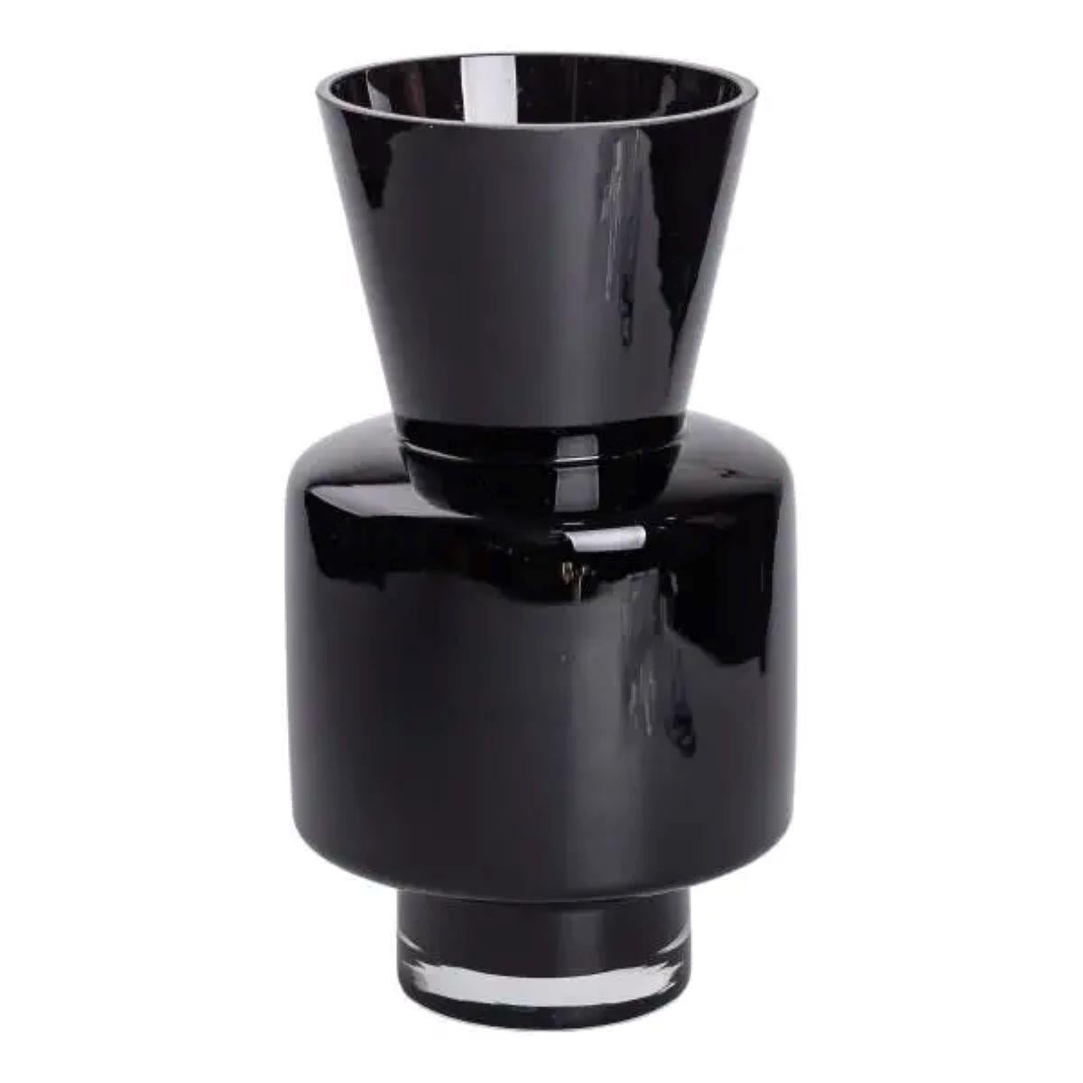 Ваза для цветов из цветного стекла 31 см 4 л Черный (HP-10-33)