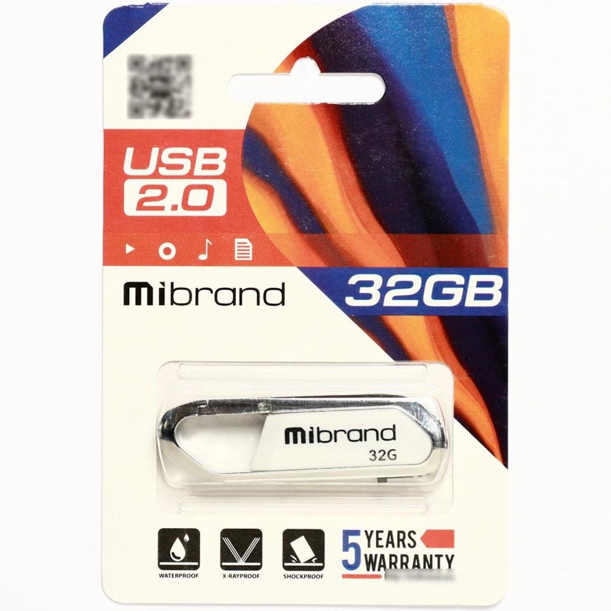 Flash Mibrand USB 2.0 Aligator 32Gb White (29caa1-15511) - фото 2