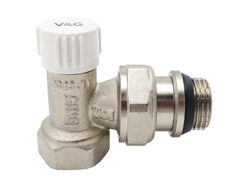 Кран радиаторный V&G VALOGIN 1/2" угловой настроечный (RS-VG-602201)