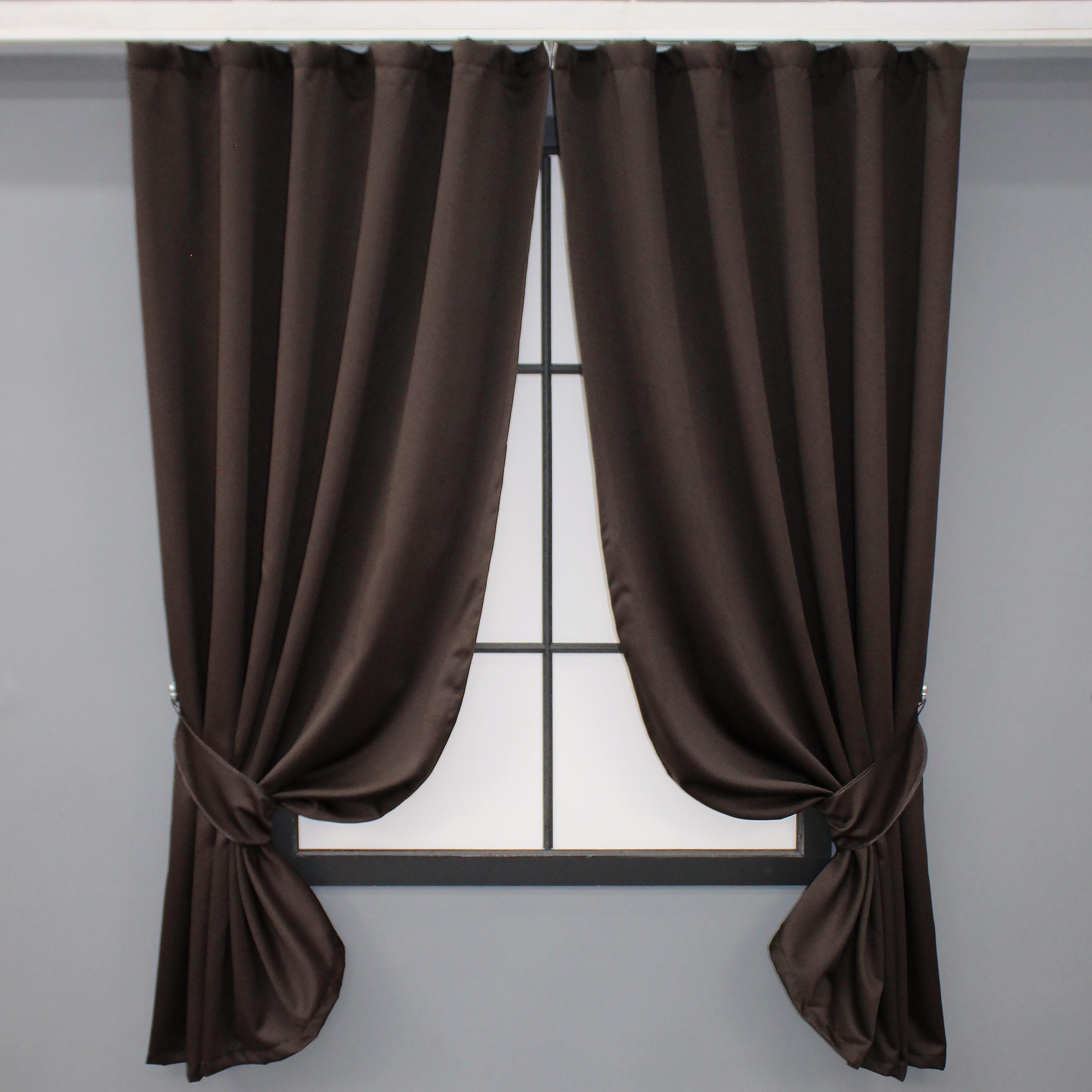 Комплект штор коротких VR-Textil Блекаут Midnight №1678ш 140х170 см 2 шт. Венге (35-0325)