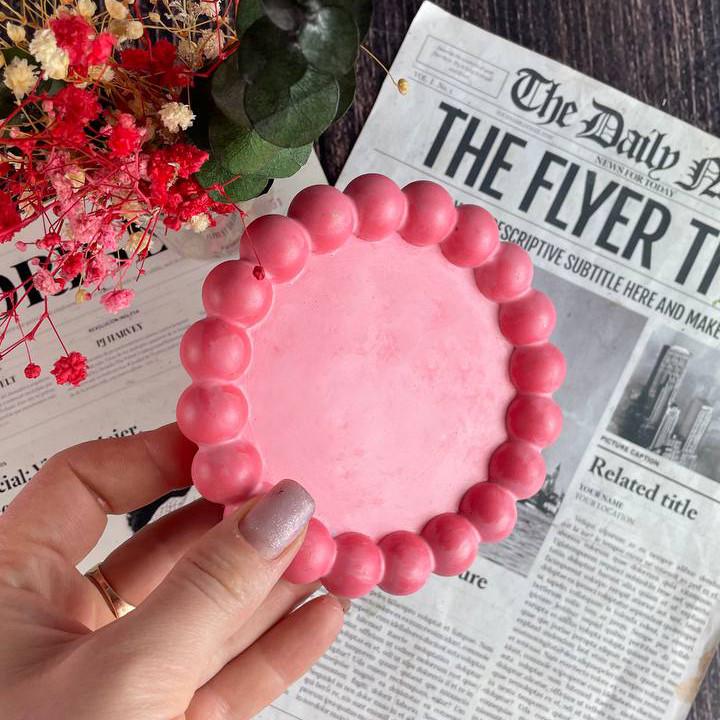 Підставка гіпсова декоративна 5candles Ромашка Рожевий (1477) - фото 3