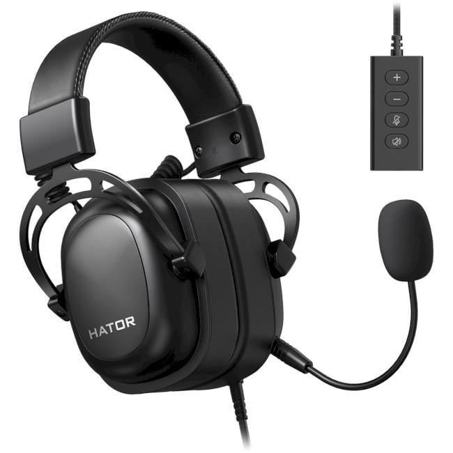 Наушники игровые с микрофоном Hator Hypergang 2 USB/3,5 мм jack Черный (HTA-940)