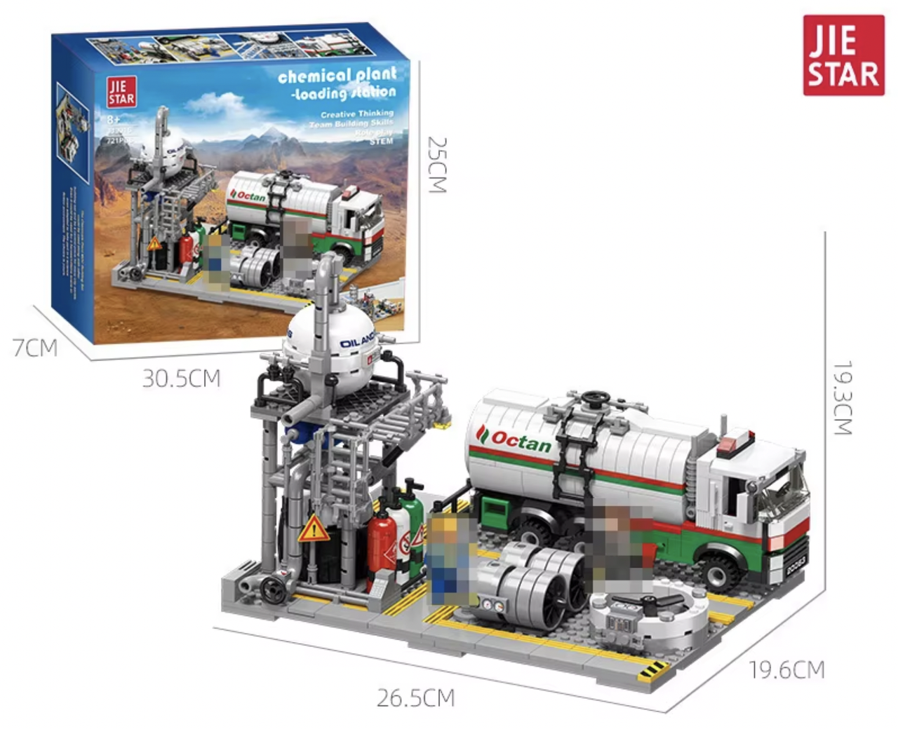 Конструктор Jie Star Бензовоз із паливною станцією 721 деталь (KO-14) - фото 4 Конструктор Jie Star Бензовоз із паливною станцією 721 деталь (KO-14) - фото 4