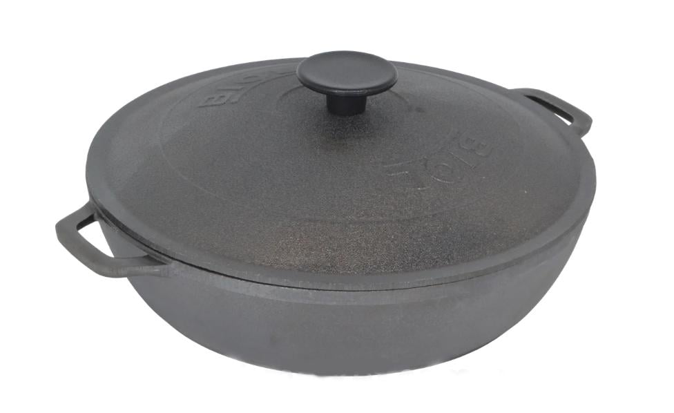 Жаровня чавунна з чавунною кришкою Биол 30 см (1730 К)