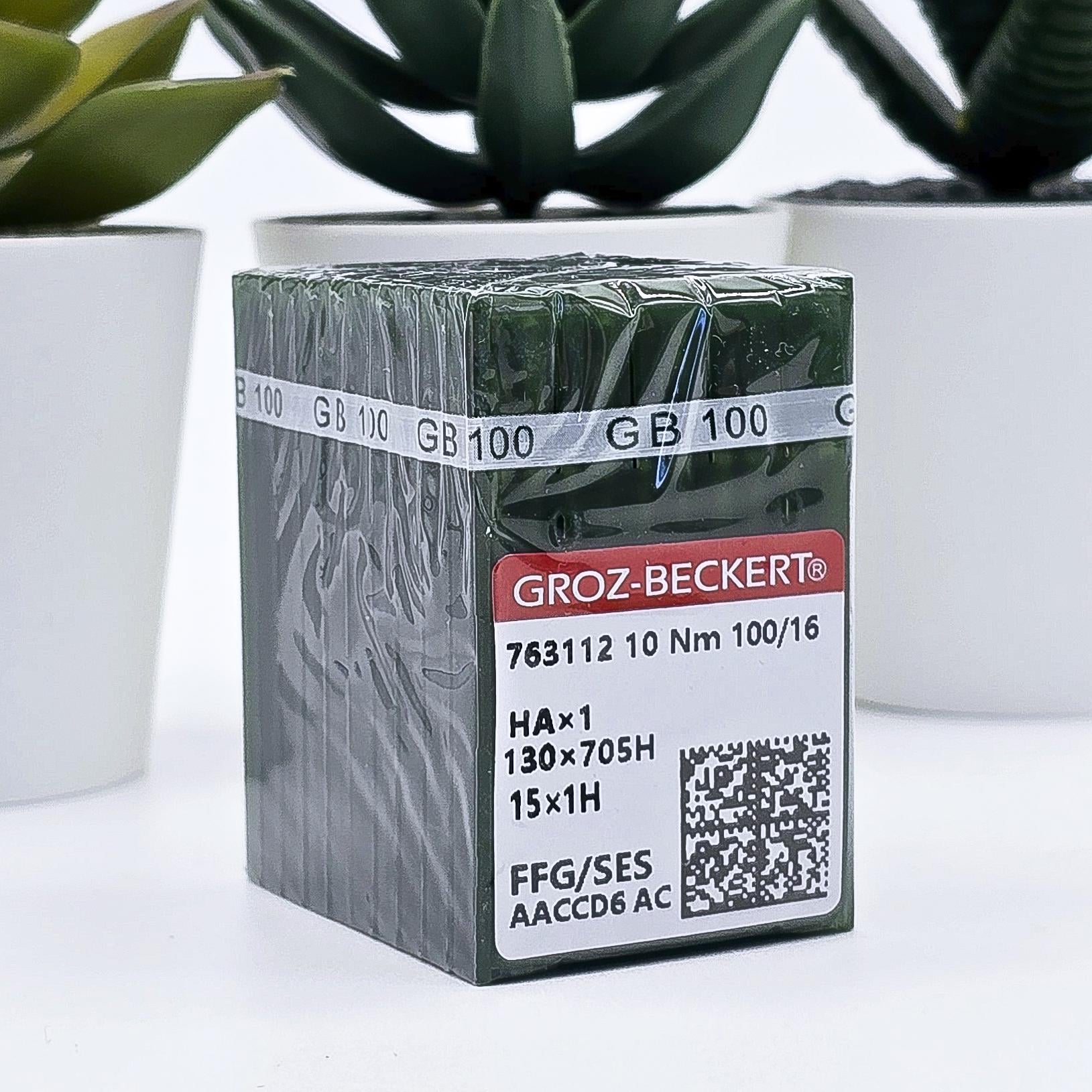 Голки Groz-Beckert для побутових швейних машин HAx1 130x705H 100/16 в упаковці 100 шт.