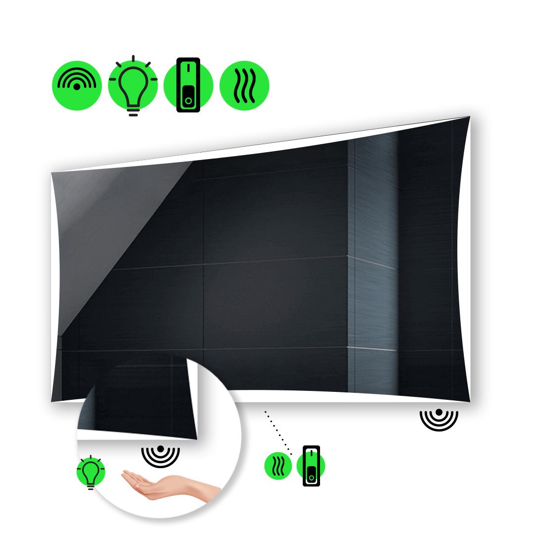 LED-зеркало 100x70 см с ИК включателем и подогревом с механическим управлением Amado (Amadog136)