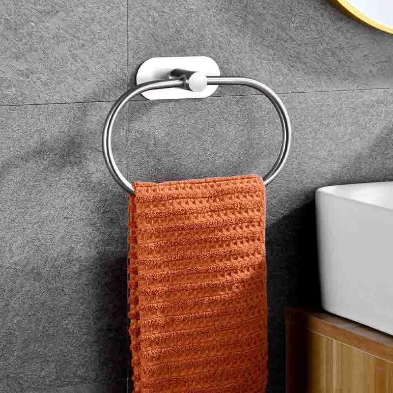 Тримач-кільце для рушників самоклеючий з нержавіючої сталі Сріблястий (2744675042) - фото 3 Тримач-кільце для рушників самоклеючий з нержавіючої сталі Сріблястий (2744675042) - фото 3