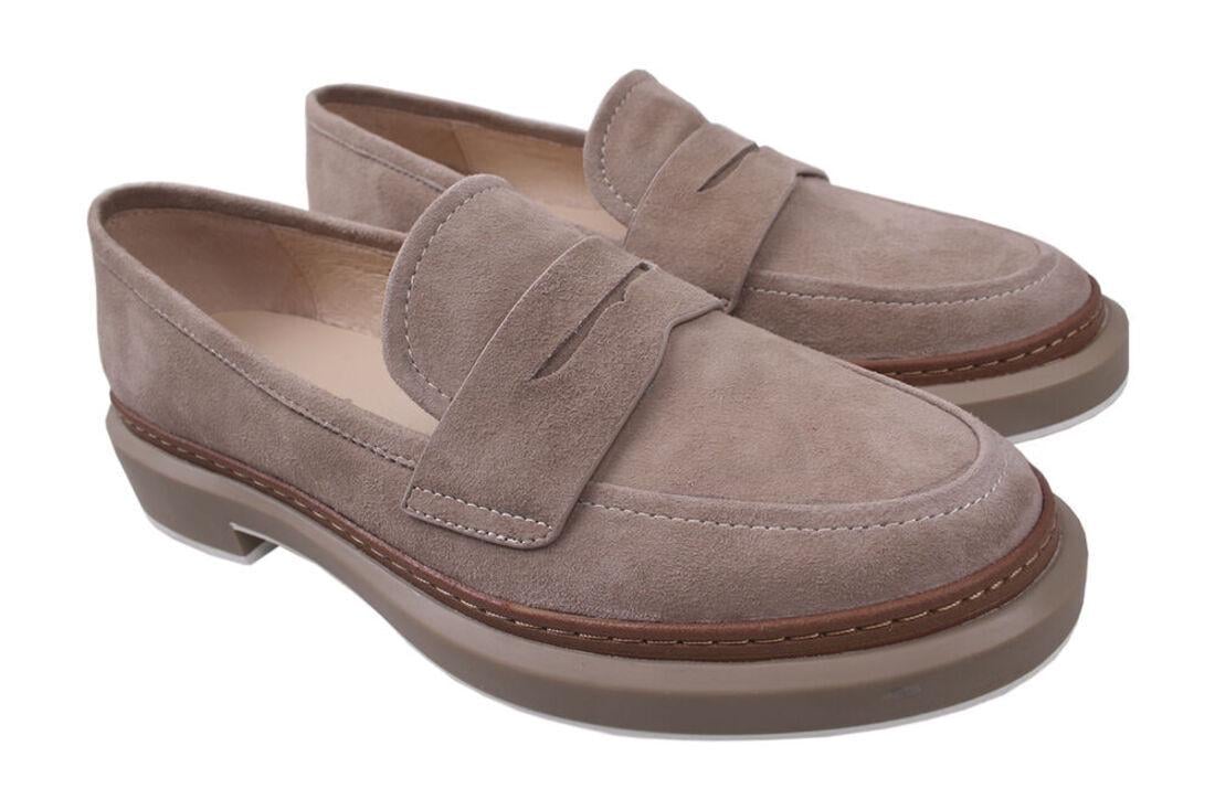 Туфли на низком ходу женские Beratroni из замши р. 38 Бежевый (3-20DTC)