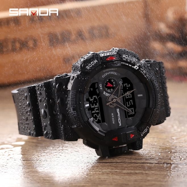 Годинник наручний чоловічий Sanda Box Black (4408) - фото 4 Годинник наручний чоловічий Sanda Box Black (4408) - фото 4