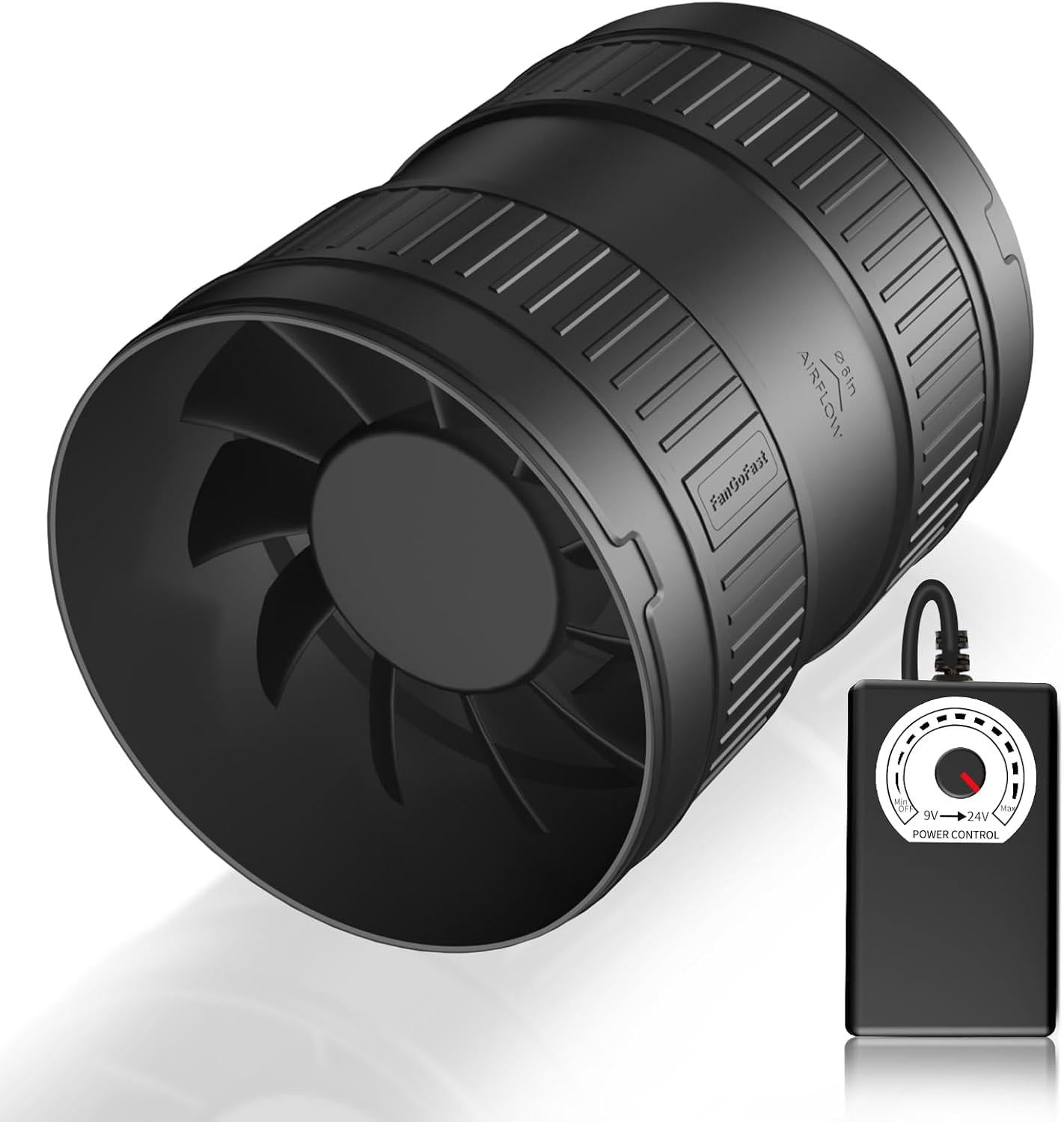 Вентилятор канальный вентиляционный FanGoFast 6" 345 CFM с регулировкой скорости inline duct fan 150 мм (BDXTNWW6) Вентилятор канальный вентиляционный FanGoFast 6" 345 CFM с регулировкой скорости inline duct fan 150 мм (BDXTNWW6)