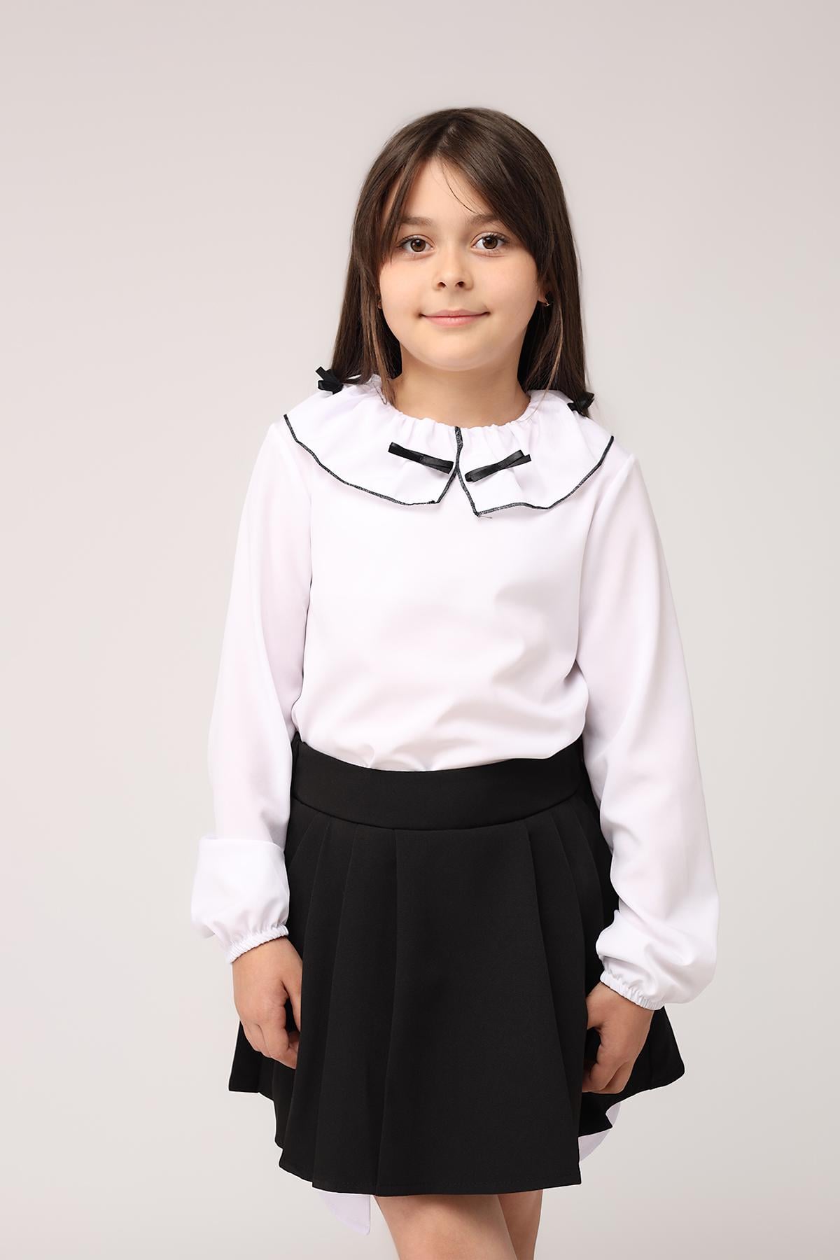Блуза з довгим рукавом для дівчинки Yuki ЦБ-00276955 134 см Білий (35955821) Блуза з довгим рукавом для дівчинки Yuki ЦБ-00276955 134 см Білий (35955821)