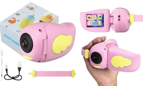 Детская видеокамера Smart Kids Video Camera Розовый с желтым (Smart-Kids_400) - фото 7