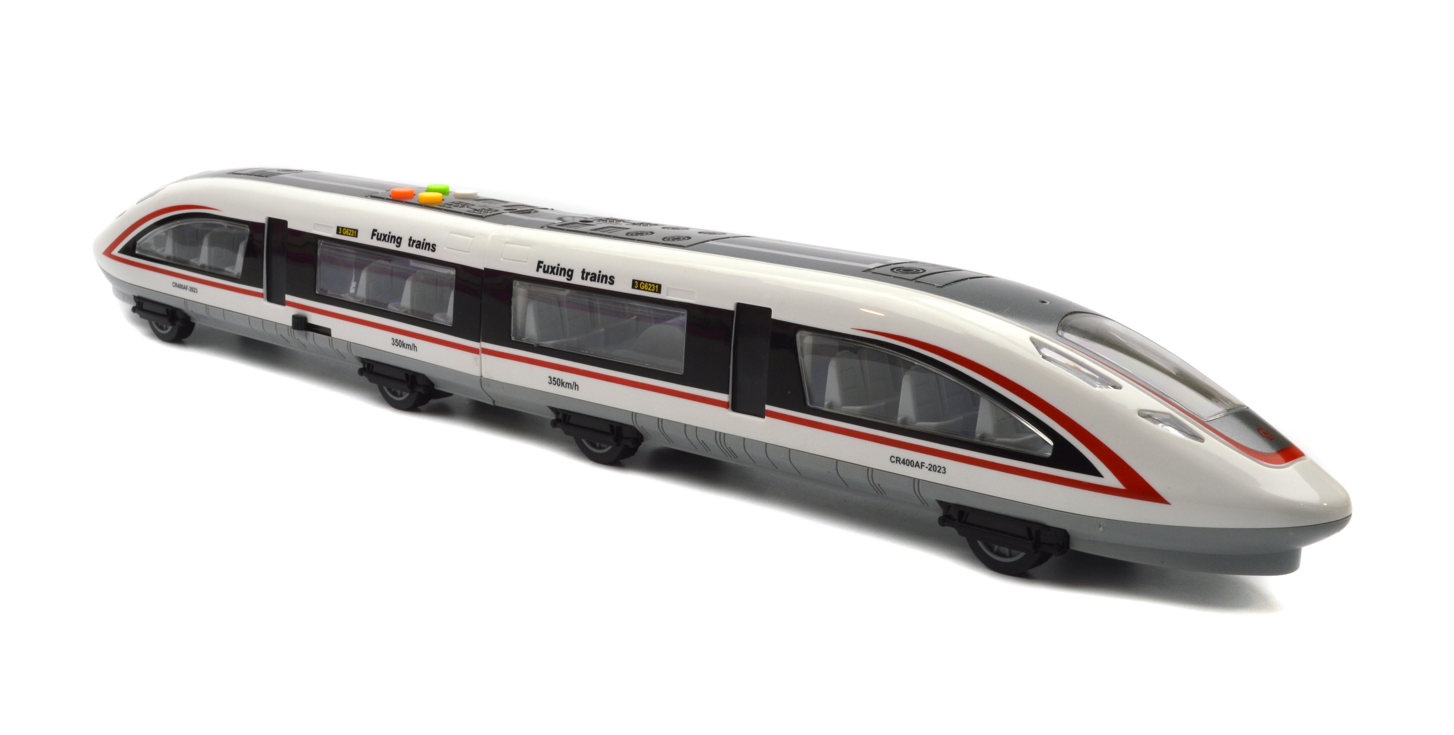 Игрушка скоростной поезд инерция/свет/звук/открывающаяся дверь (WY970A) - фото 3