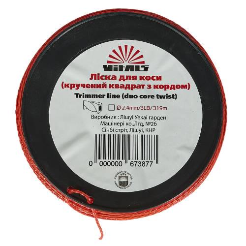 Волосінь для тримерів Vitals кручений квадрат у бухті з кордом 2,4 мм 3LB 319 м (000067387) - фото 3