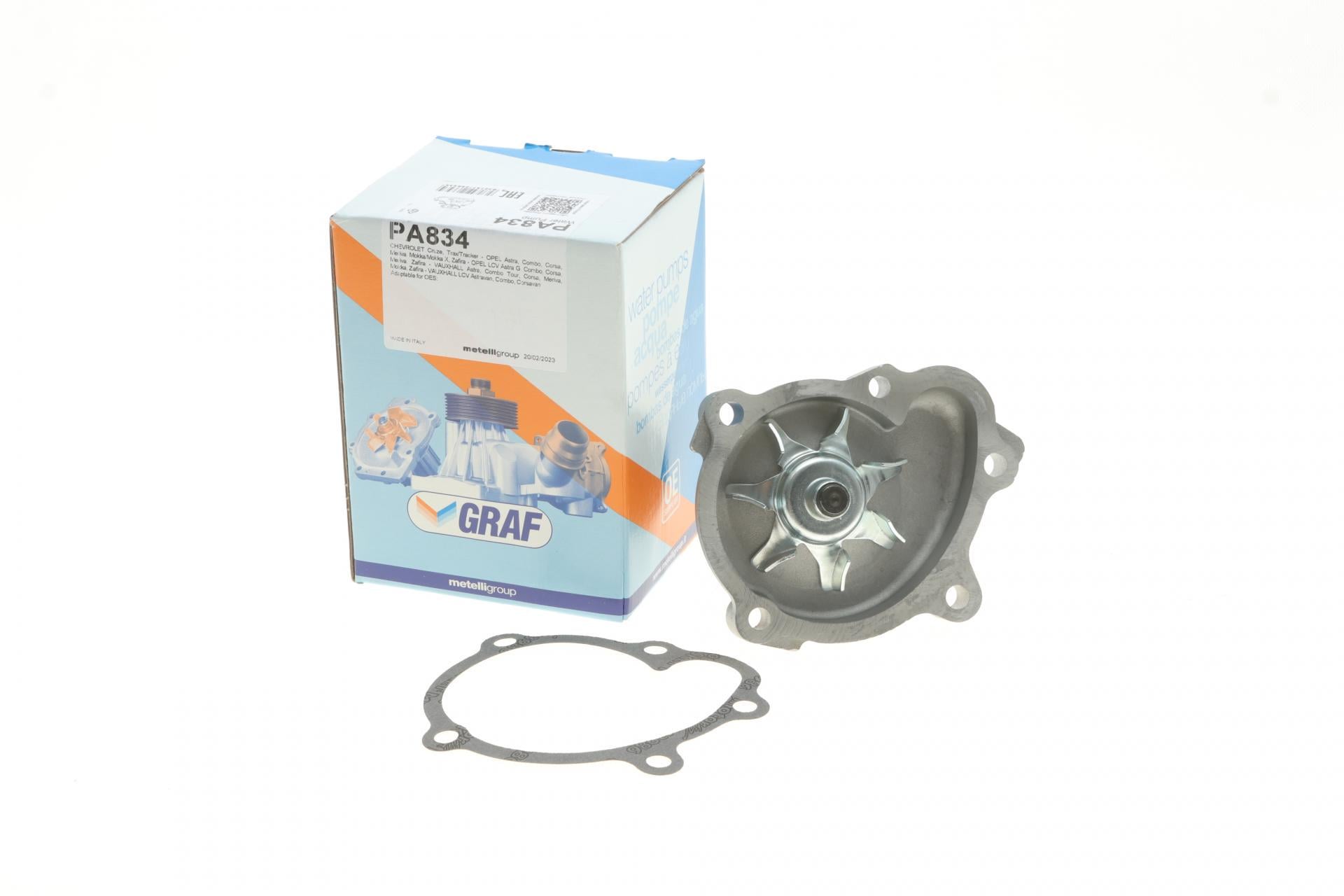 Помпа води Graf Opel Astra G/H/J/Combo/Corsa C/D/Zafira 1.7CDTI/DTI 00- R/B7 лоп d центрального шківа 30 мм PA834 (25589842)
