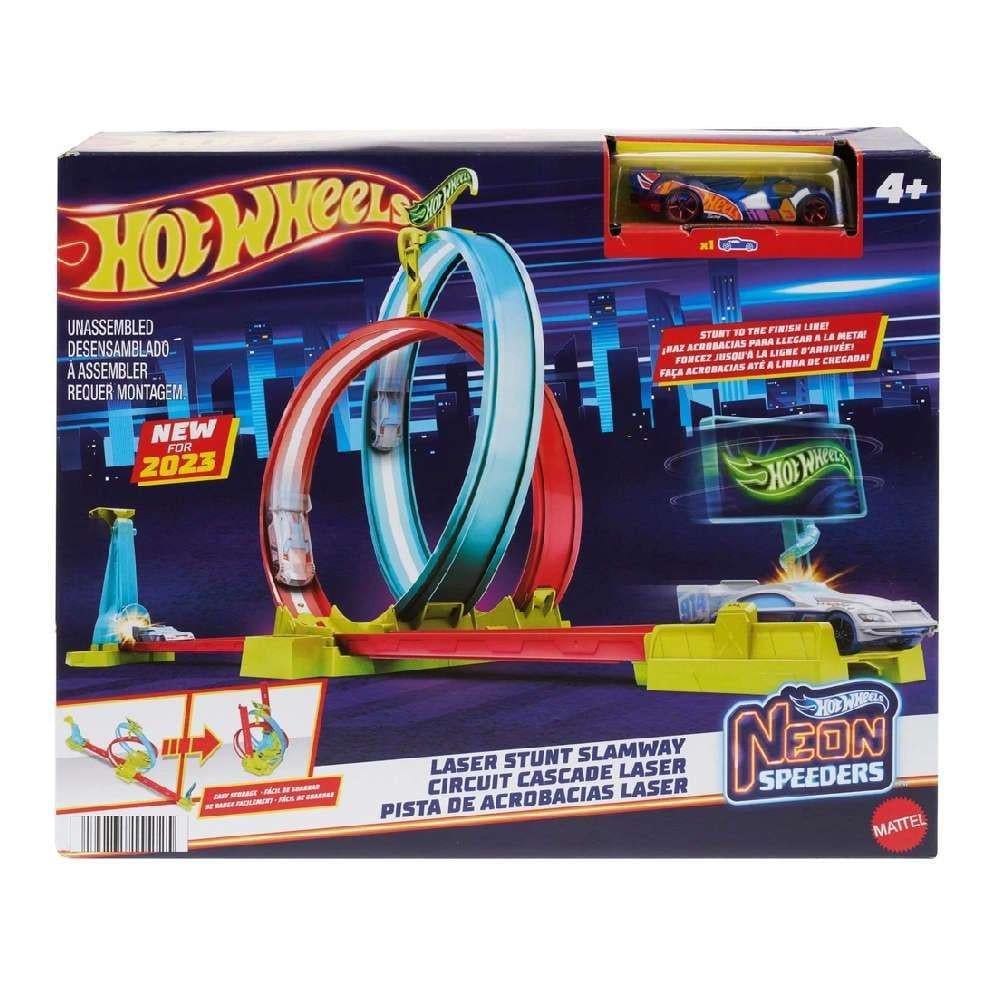 Игровой набор Hot Wheels Neon Speeders Laser Stunt Slamway Trackset Неон Mattel (15013454)