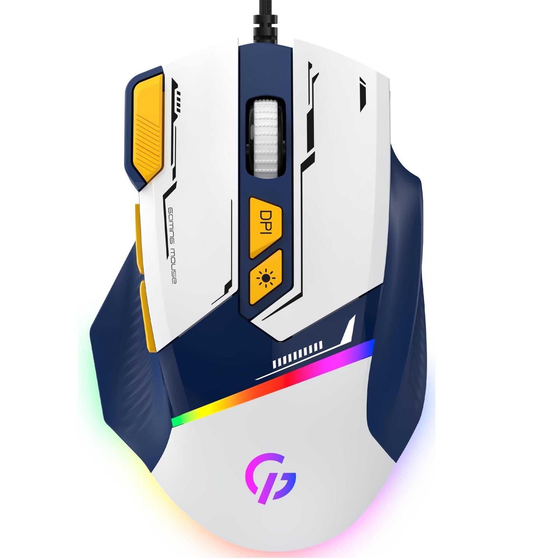 Компьютерная мышка проводная игровая GamePro GM300BL USB с подсветкой Blue/White (GM300BL)