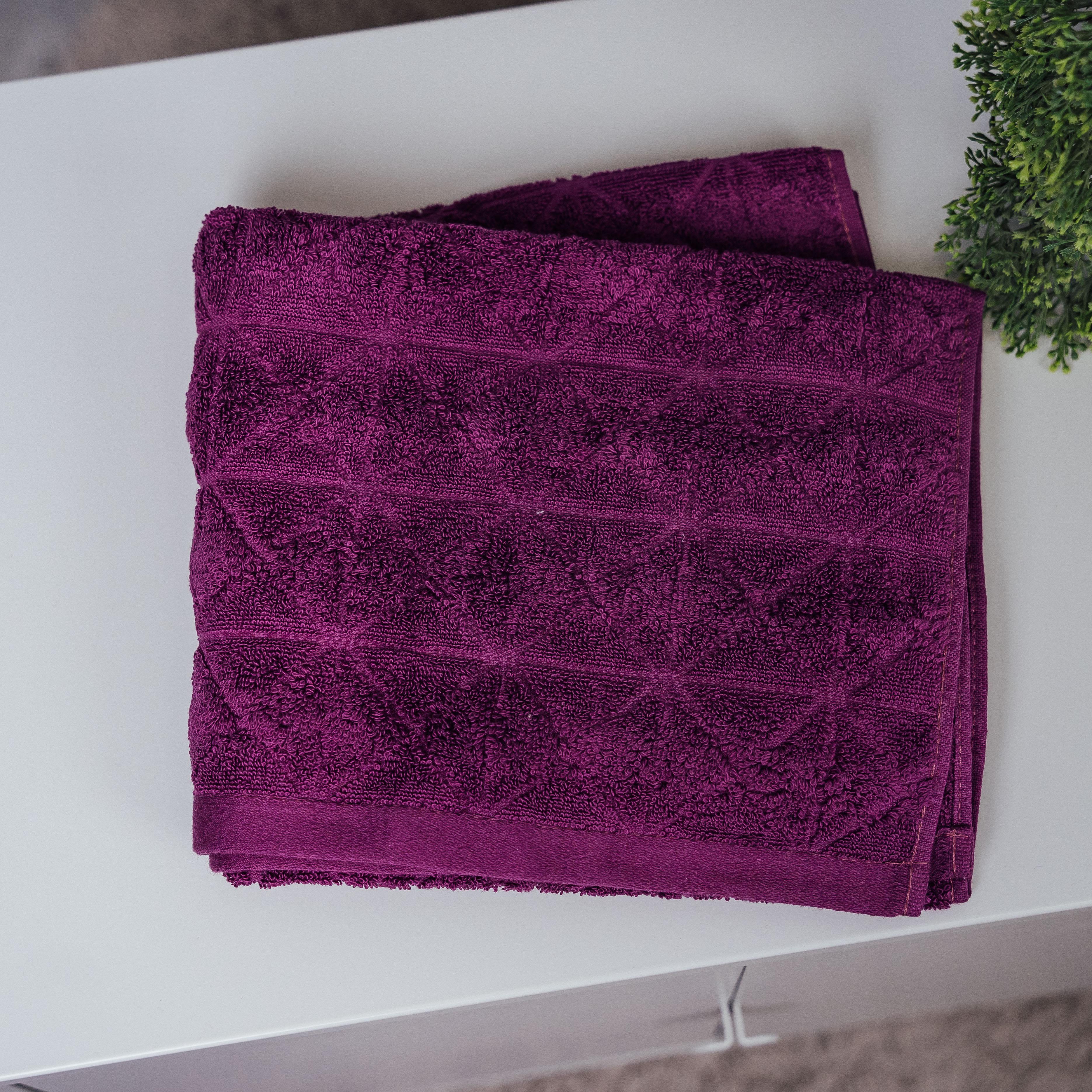 Рушник лицевий Ромбові Ритми фіолетові 100x50 см Аргіл Фіолетовий (86908) - фото 1