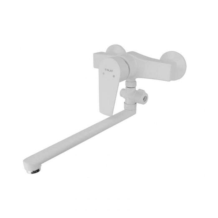 Смеситель для ванны SLAT SLT-B006(W) 1038725 однорычажный Белый (102152)