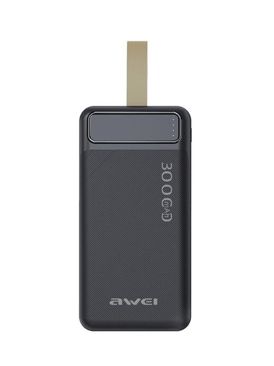 Портативное зарядное устройство Awei P7K 30000 mAh USB/Type-C Черный